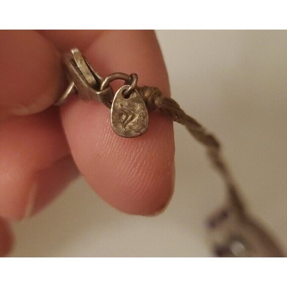 Silpada Sterling Silver Amethyst & Pearl Teardrop Necklace N3016 - Picture 3 of 3